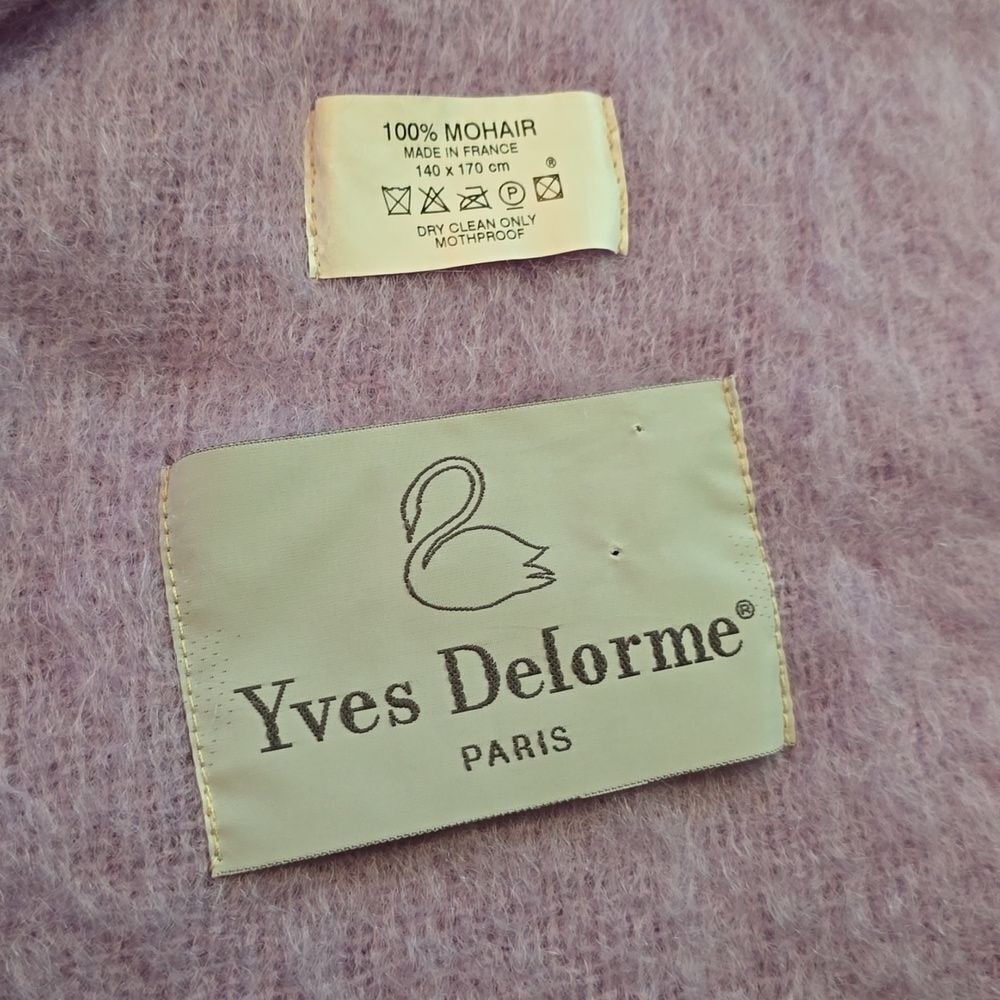Yves Delorme Lavender Throw Blanket - Picture 3 of 6